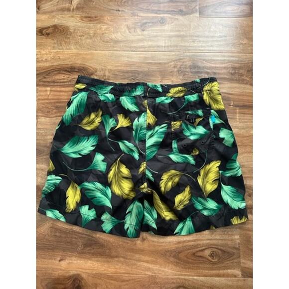 Tommy Bahama Men's Lined Green Leaf Swim Trunk Shorts- Size M - Picture 1 of 4